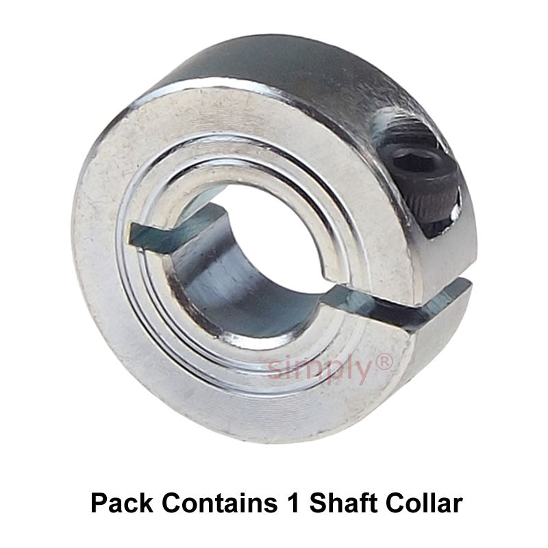 CASB80Z Zinc Plated En8 Steel Single Split Shaft Collar 80x108x19mm with Clamp Bolt