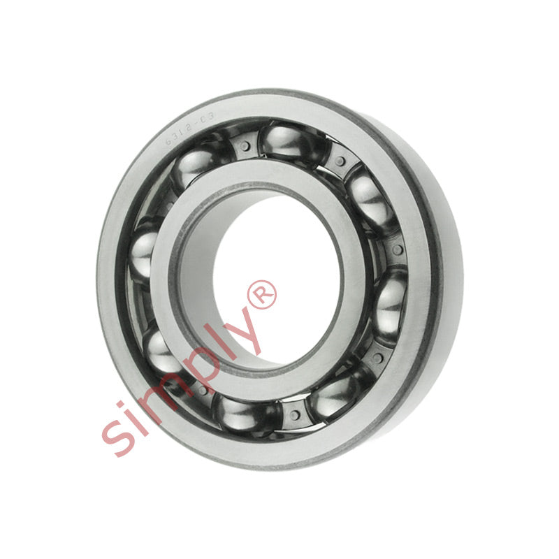 Major Branded 6312C3 Open Deep Groove Ball Bearing 60x130x31mm