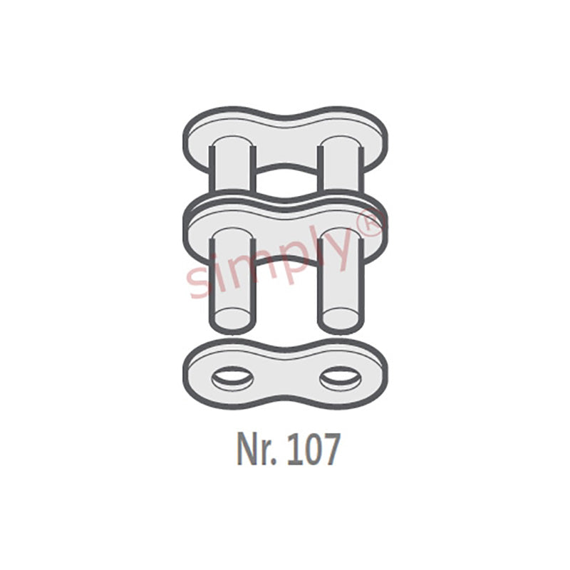 Renold SD 160-2-NO107 ANSI / AS Duplex Chain Outer Link To Be Riveted 2 inch Pitch