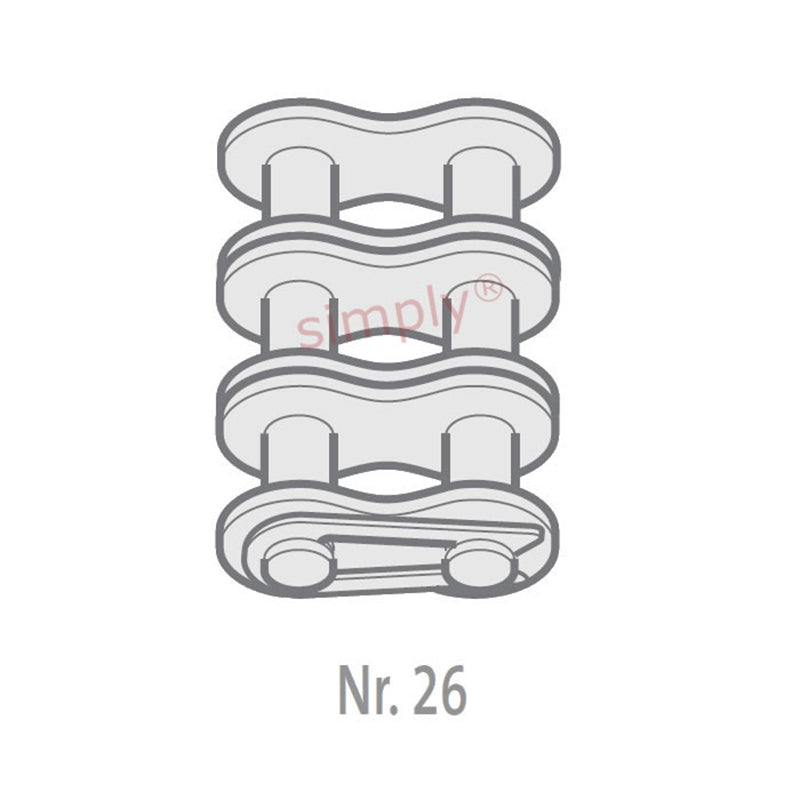 Renold SYNO 20B-3-NO26 BS Triplex Chain Connecting Link With Spring Clip 1-1/4 inch Pitch