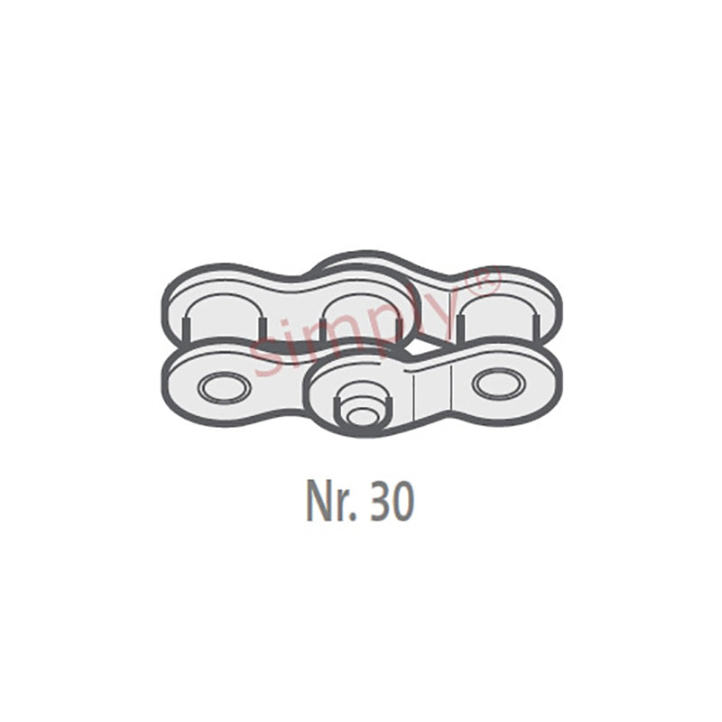Renold SD 05B-1-NO30 BS Simplex Chain Double Cranked Link 8mm Pitch