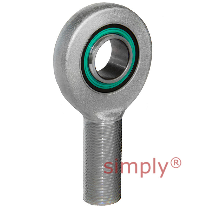 Fluro EAL50D2RS Left Hand Zinc Plated Steel / Steel Maintenance Free Male Plain Rod End M45x3 Thread