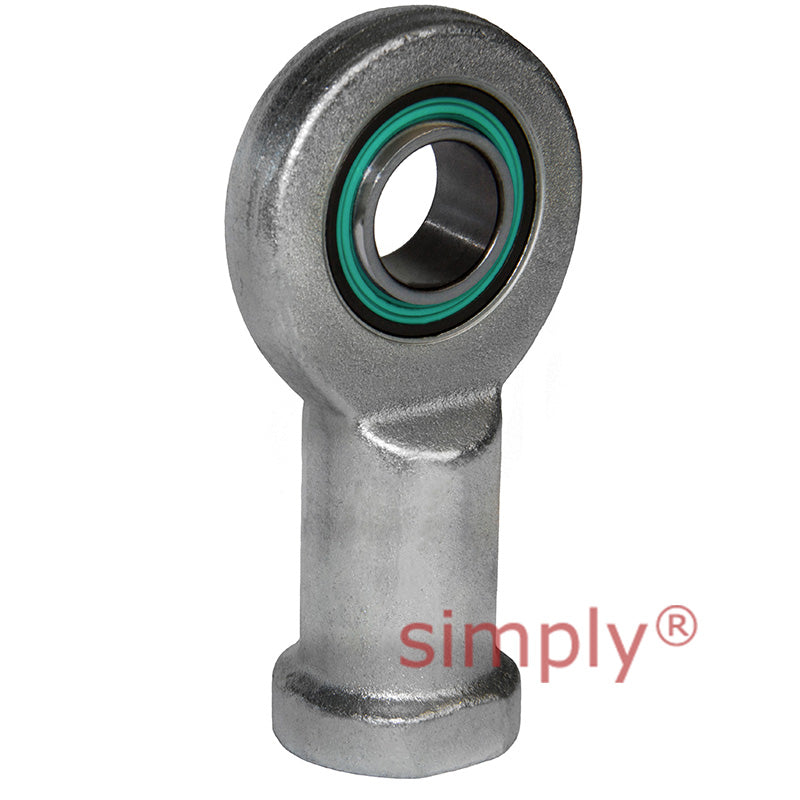 Fluro EI60D2RS Right Hand Zinc Plated Steel Maintenance Free Female Plain Rod End M52x3 Thread