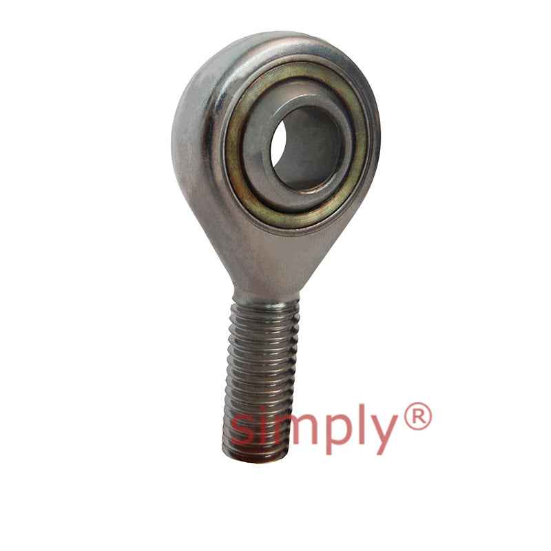 Fluro GALRSW10 Left Hand Stainless Steel / PTFE Lined Maintenance Free Male Plain Rod End M10 Thread