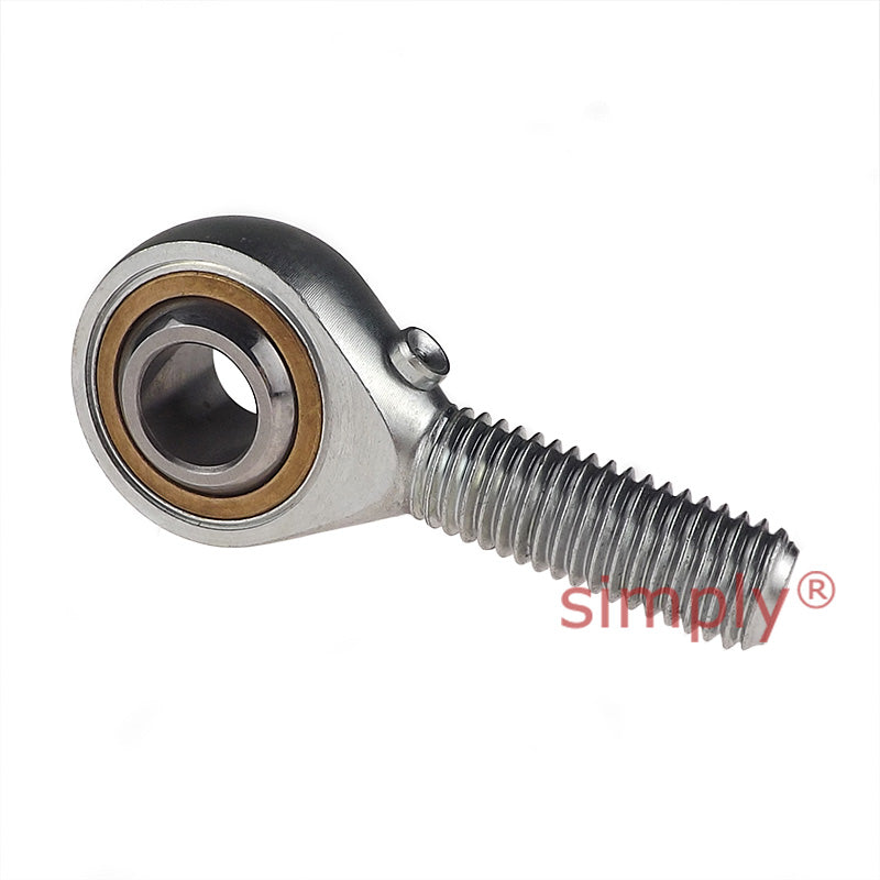 Fluro GALS03 Left Hand Steel / Bronze Male Plain Rod End (without lubrication hole) M3 Thread