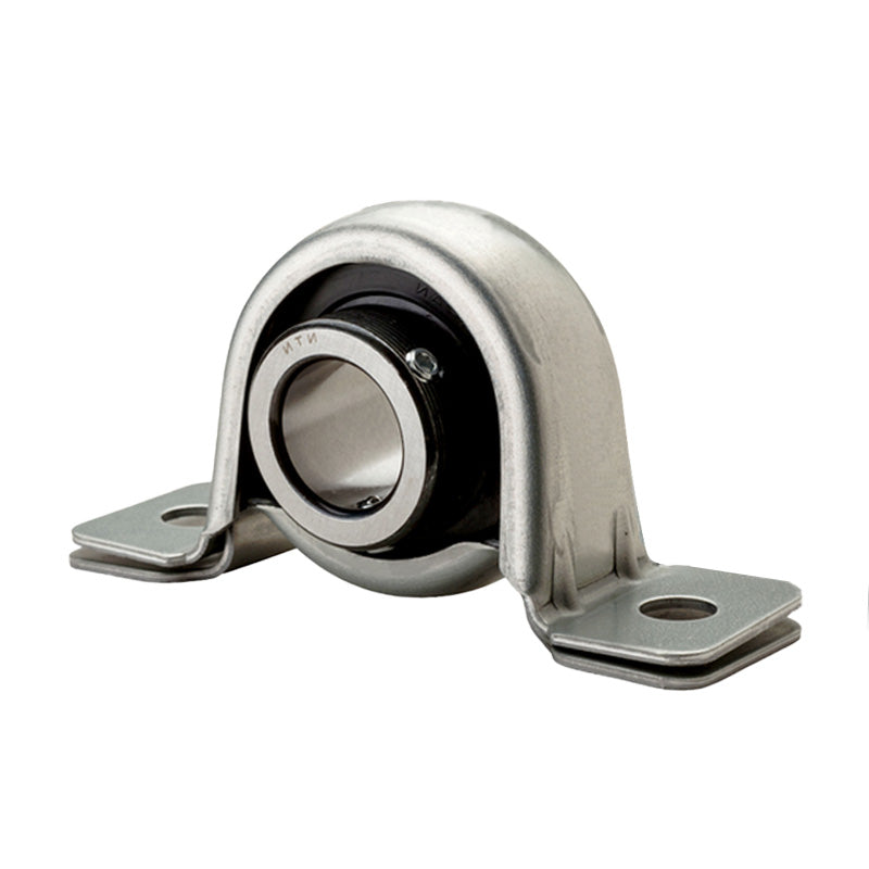 NTN AELPP203 Metric Pressed Steel Two Bolt Plummer Block Housing with 17mm Eccentric Collar Insert - Allow 2-3 Days