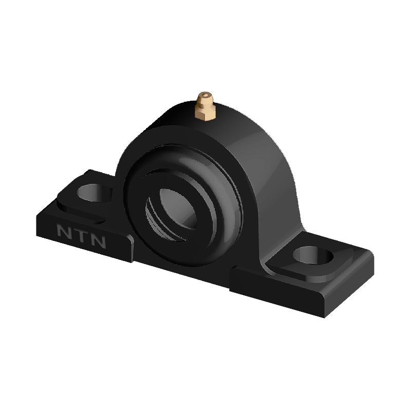 NTN S-UCPX10D1 Metric Cast Iron Two Bolt Pillow / Plummer Block Housing with 50mm Bore Insert with Steel Plate Cover - Open Version - Allow 2-3 Days