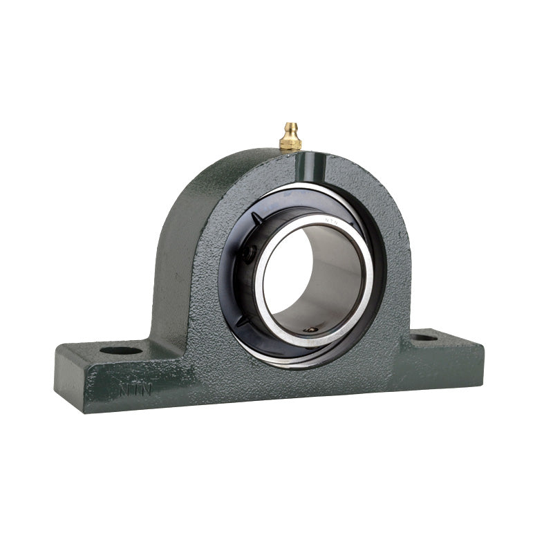NTN UCPG202D1 Metric Cast Iron Two Bolt Pillow / Plummer Block Housing with 15mm Bore Insert - Allow 2-3 Days
