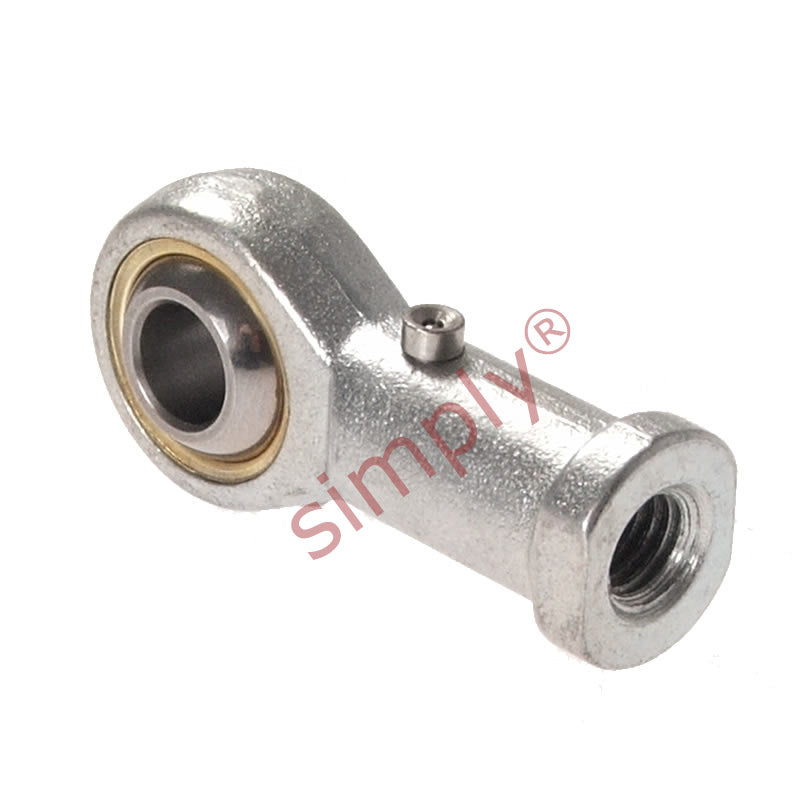 Budget PHS10/F1L Left Hand Steel / Bronze Lined Plain Female Rod End 10mm Bore M10x1.25 Thread