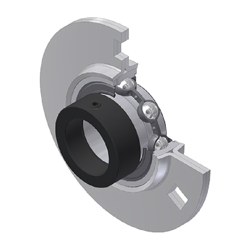 SNR ESPF204 Round 3 Bolt Pressed Steel Bearing Housing with 20mm Eccentric Collar Insert - Allow 2-3 Days