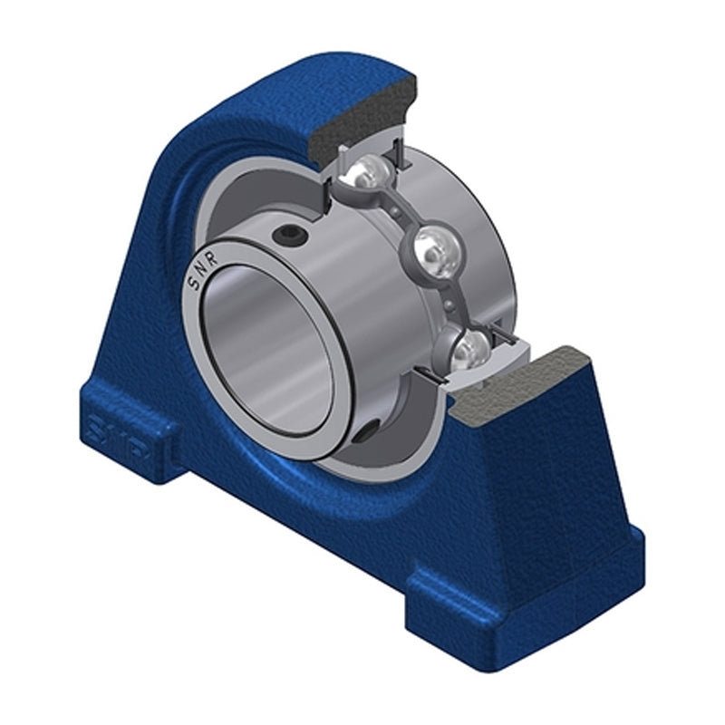 SNR UCPAE207 Threaded Base Small Footprint Metric Pillow / Plummer Block Housing Supplied with 35mm Bore Insert - Allow 2-3 Days