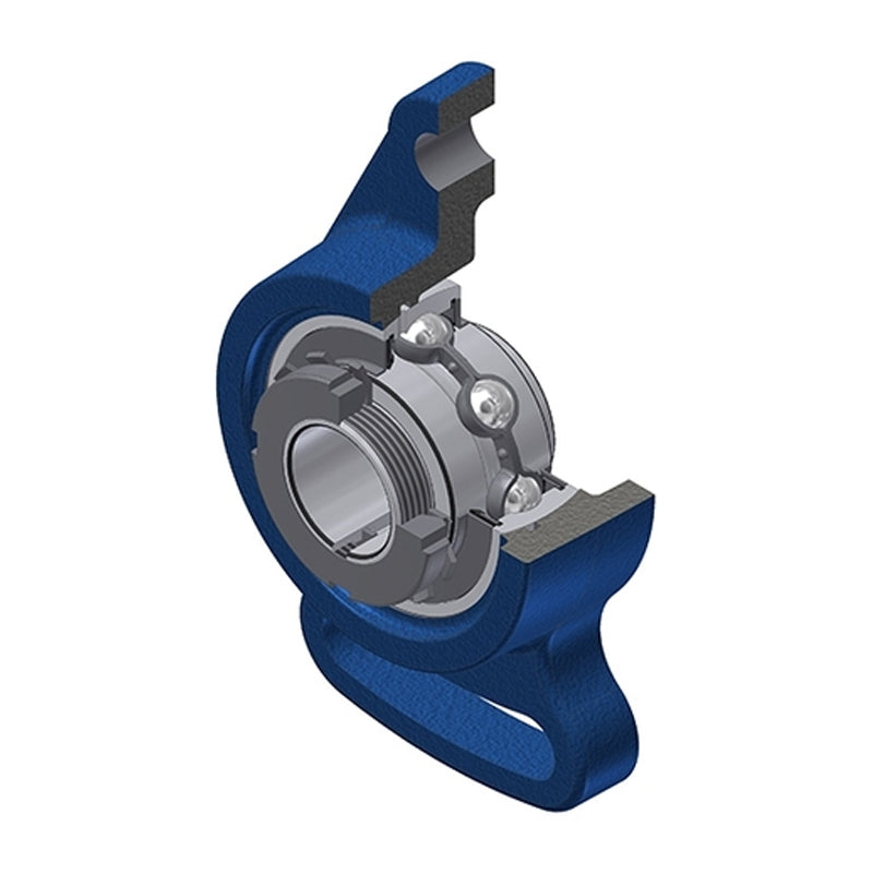 SNR UKFA211H Metric Cast Iron Adjustable Flange Housing Insert and Adaptor Sleeve Fits 50mm Shaft - Allow 2-3 Days