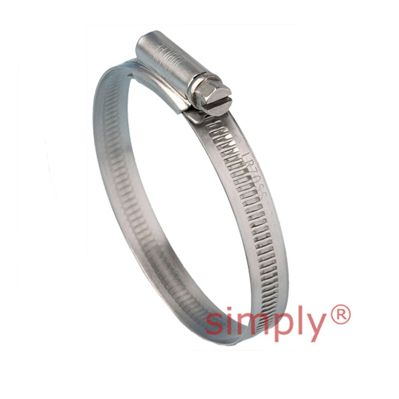 LR080SS Light Range 304 Stainless Steel Jubilee Clip Adjustment Range 60mm-80mm Band Width 9.9mm
