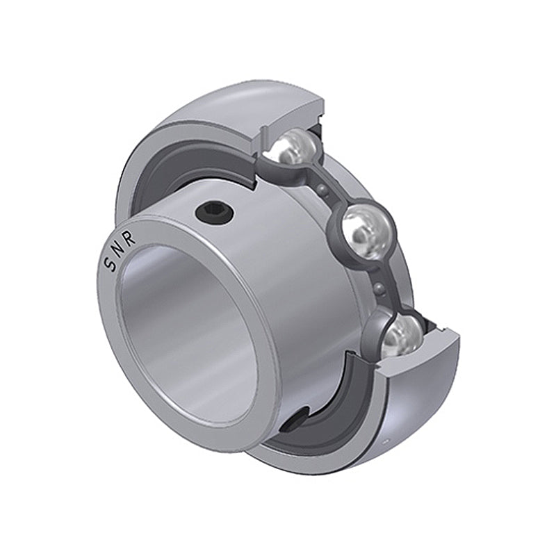 SNR US202-10G2T04 Imperial Flatback Spherical Outer Low Temp Bearing Insert 5/8 inch Bore 40mm Outside Diameter with Grub Screws - Allow 2-3 Days