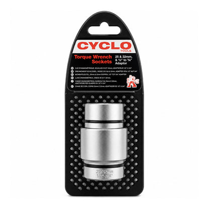 Cyclo 25 and 32mm Sockets a 1/2 inch - 3/8 inch Square Drive Adaptor