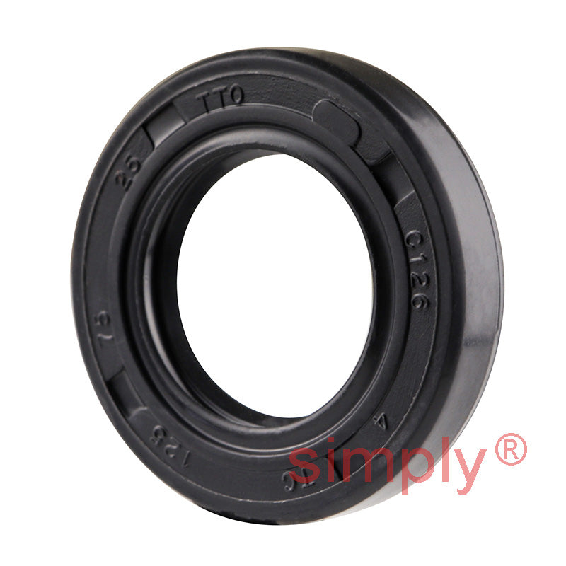 0.75x1.25x0.25 inch Nitrile Rubber Double Lip Rotary Shaft Oil Seal with Garter Spring R23 / TC Style