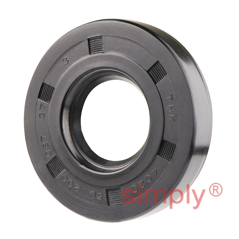 0.87x2x0.37 inch Nitrile Rubber Single Lip Rotary Shaft Oil Seal with Garter Spring R21 / SC