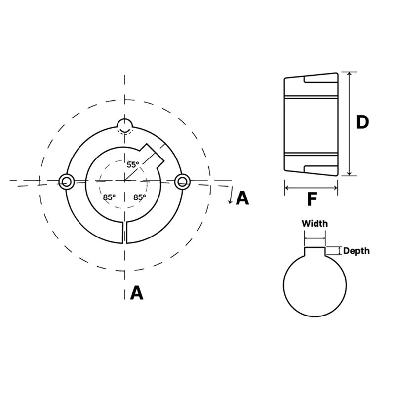 1215-7/8 Tapered Locking Bush with 7/8 inch Bore