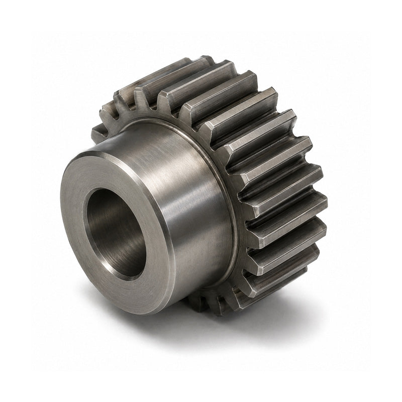 SSB15/50B-12 Metric EN8 Spur Gear 50 Tooth 1.5 Mod Pilot Bored 14mm Or Smaller (H8) Black Oxide Finish