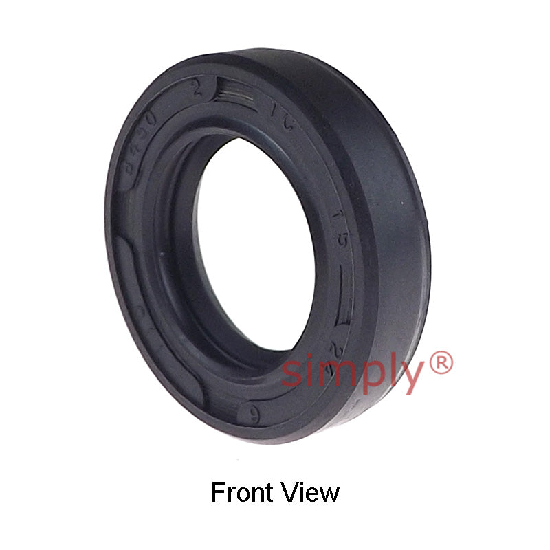 15x24x6mm Nitrile Rubber Double Lip Rotary Shaft Oil Seal with Garter Spring TC / R23