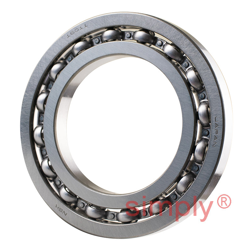 Major Branded 16011 Open Deep Groove Ball Bearing 55x90x11mm