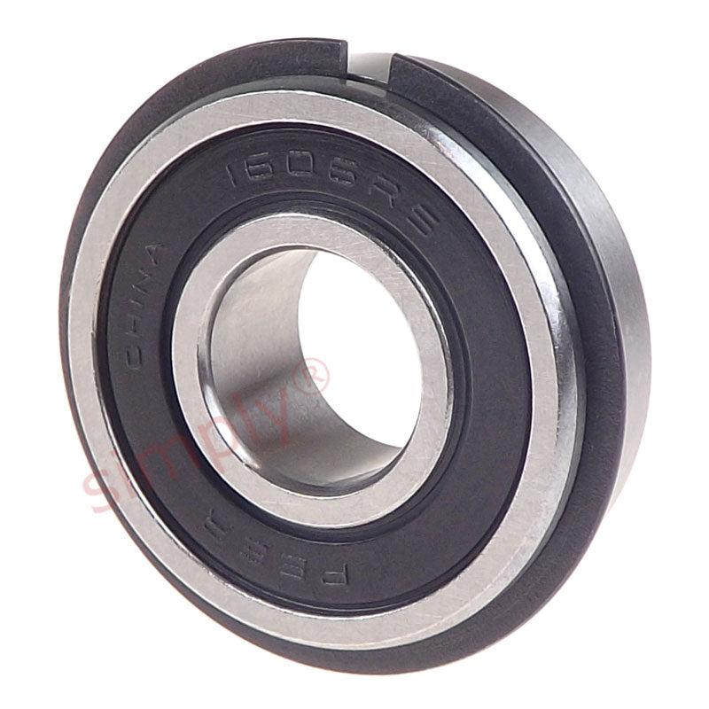 Major Branded 16062RSNR Rubber Sealed with a Snap Ring Deep Groove Ball Bearing 0.375x0.9062x0.3125 inch