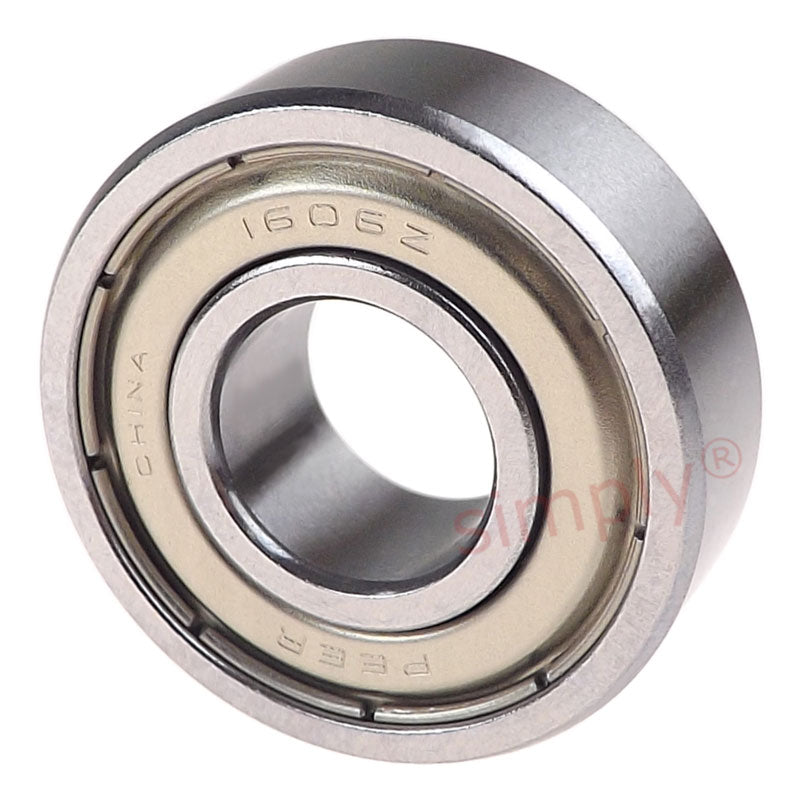 Major Branded 1606ZZ Metal Shielded Deep Groove Ball Bearing 0.375x0.9062x0.3125 inch