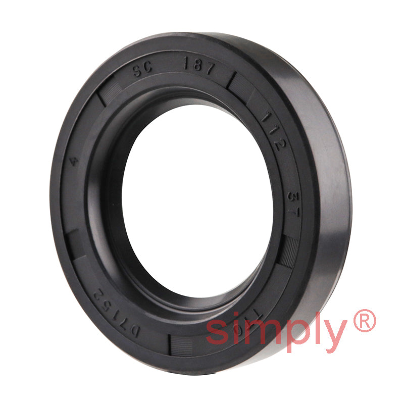 1.12x1.87x0.37 inch Nitrile Rubber Single Lip Rotary Shaft Oil Seal with Garter Spring R21 / SC