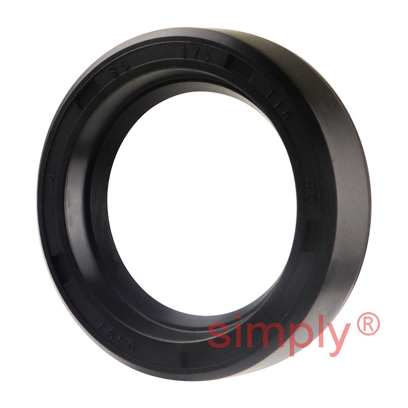 1.18x1.75x0.43 inch Nitrile Rubber Single Lip Rotary Shaft Oil Seal with Garter Spring R21 / SC