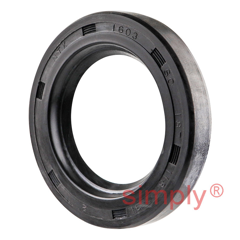 1.18x1.87x0.31 inch Nitrile Rubber Single Lip Rotary Shaft Oil Seal with Garter Spring R21 / SC