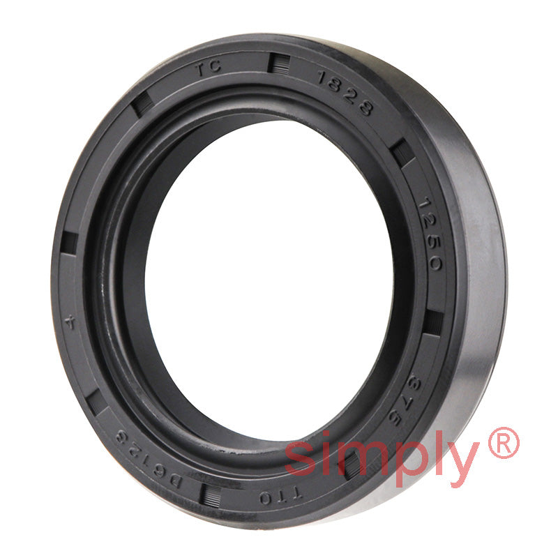 1.25x1.83x0.37 inch Nitrile Rubber Double Lip Rotary Shaft Oil Seal with Garter Spring R23 / TC Style