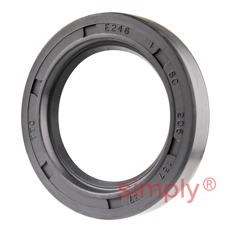 1.37x2.06x0.37 inch Nitrile Rubber Single Lip Rotary Shaft Oil Seal with Garter Spring R21 / SC