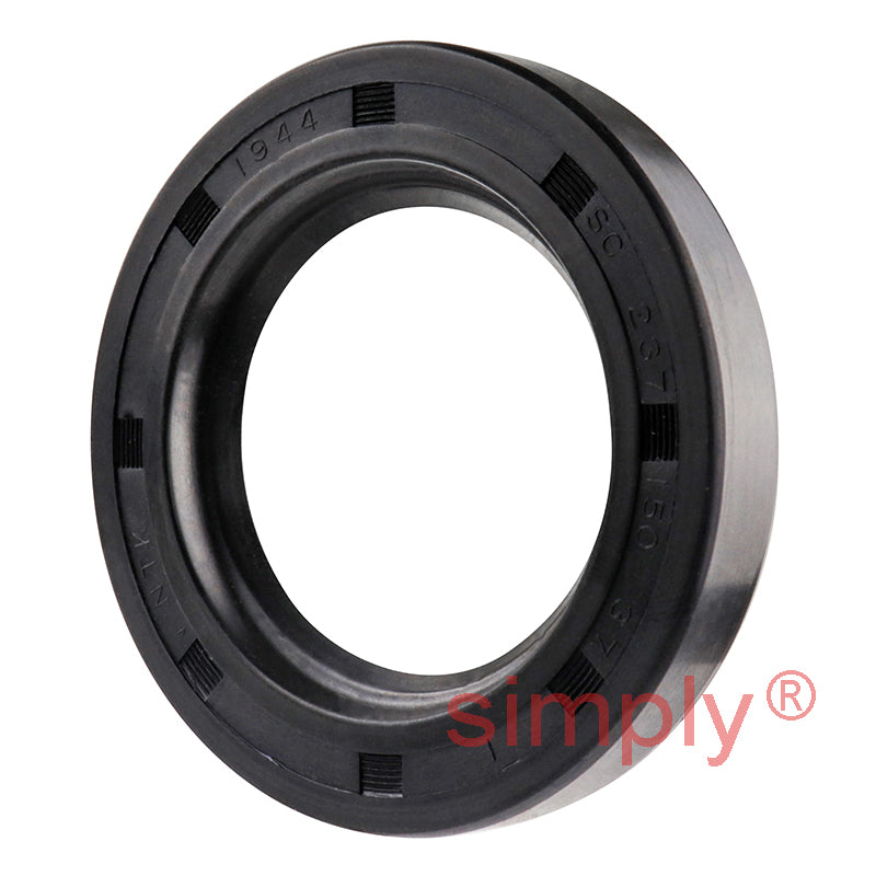 1.5x2.37x0.37 inch Nitrile Rubber Single Lip Rotary Shaft Oil Seal with Garter Spring R21 / SC