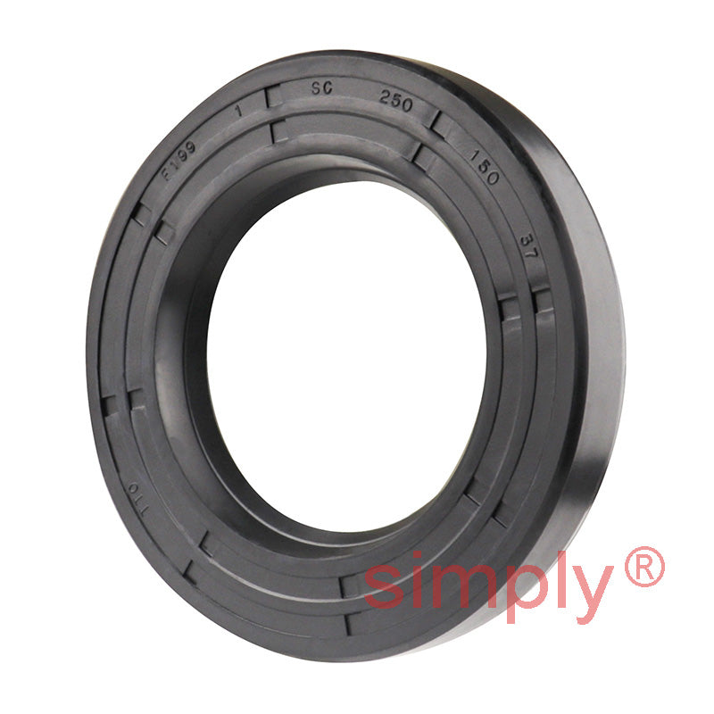 1.5x2.5x0.37 inch Nitrile Rubber Single Lip Rotary Shaft Oil Seal with Garter Spring R21 / SC