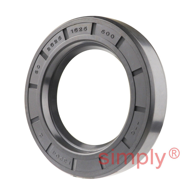 1.62x2.62x0.5 inch Nitrile Rubber Single Lip Rotary Shaft Oil Seal with Garter Spring R21 / SC Style
