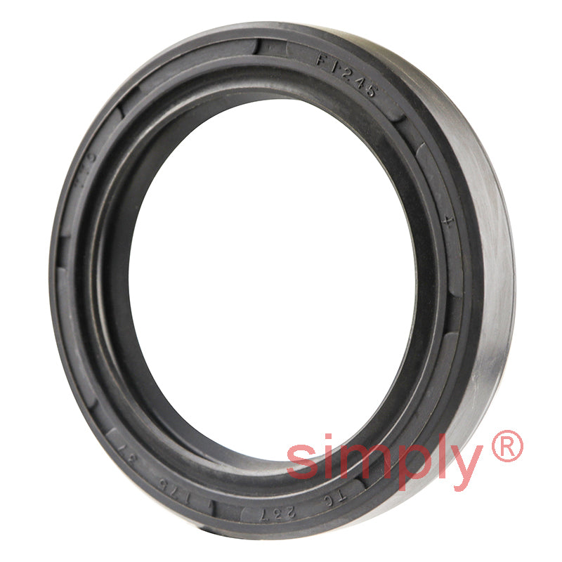 1.75x2.37x0.37 inch Nitrile Rubber Double Lip Rotary Shaft Oil Seal with Garter Spring R23 / TC Style