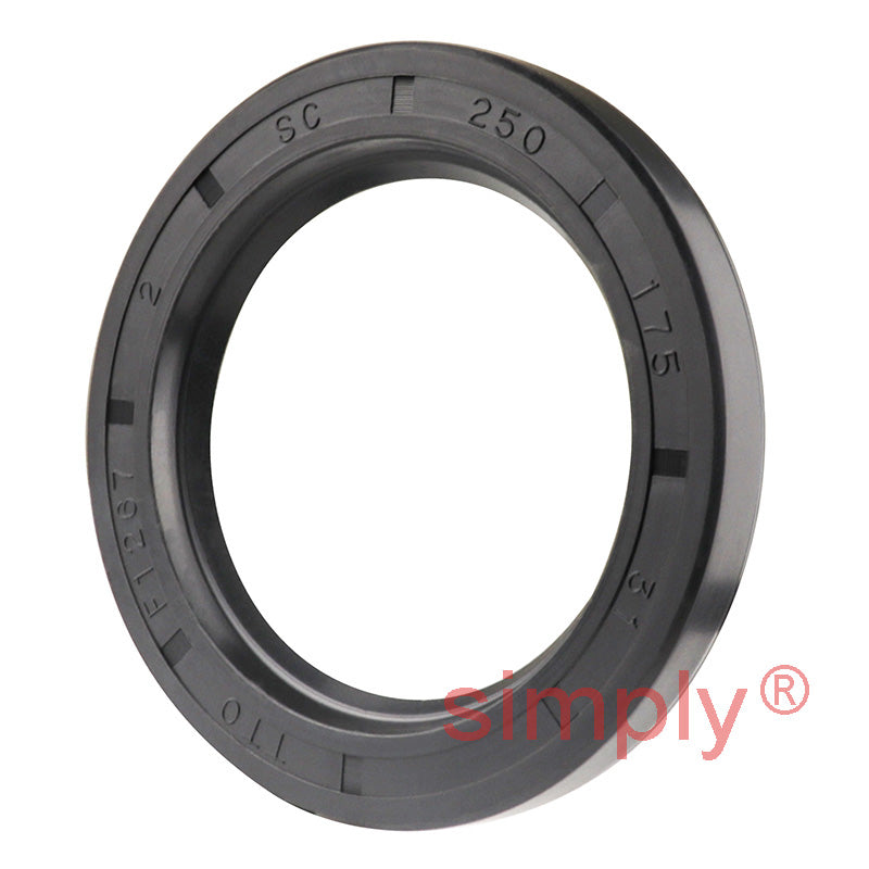 1.75x2.5x0.31 inch Nitrile Rubber Single Lip Rotary Shaft Oil Seal with Garter Spring R21 / SC
