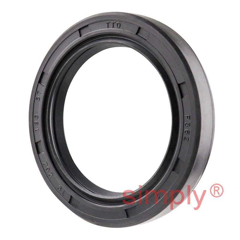 1.86x2.62x0.37 inch Nitrile Rubber Single Lip Rotary Shaft Oil Seal with Garter Spring R23 / TC