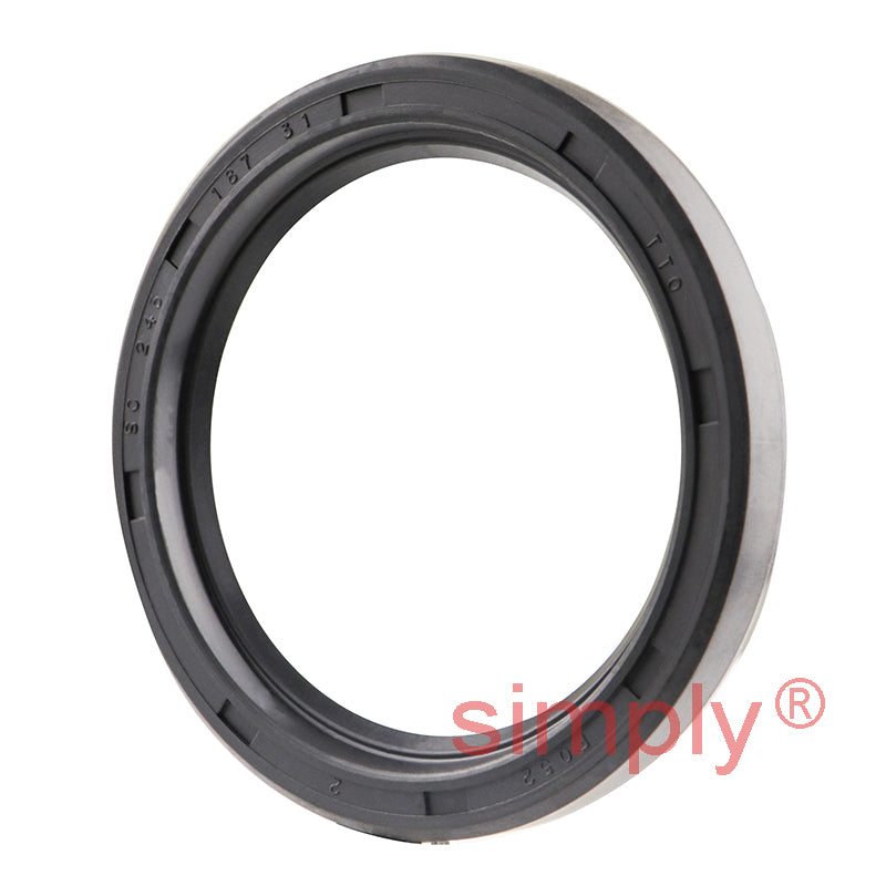 1.87x2.43x0.31 inch Nitrile Rubber Single Lip Rotary Shaft Oil Seal with Garter Spring R21 / SC