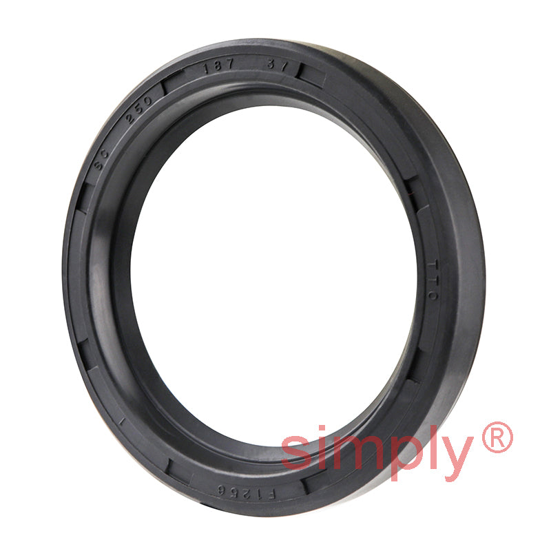 1.87x2.5x0.37 inch Nitrile Rubber Single Lip Rotary Shaft Oil Seal with Garter Spring R21 / SC