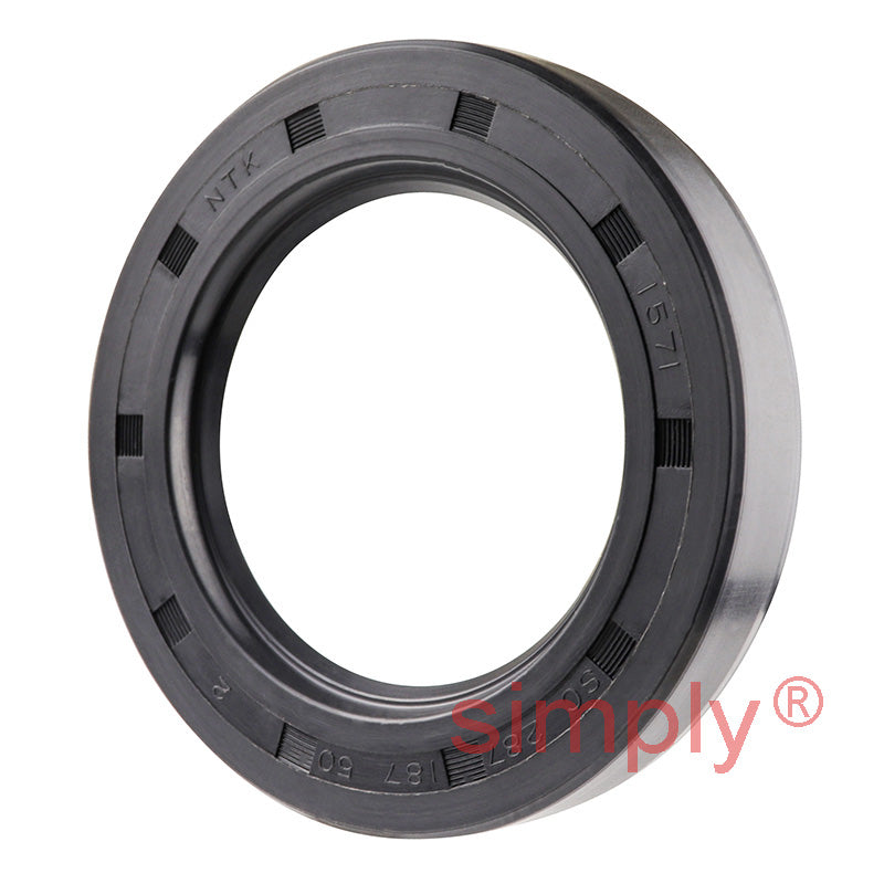 1.87x2.87x0.5 inch Nitrile Rubber Single Lip Rotary Shaft Oil Seal with Garter Spring R21 / SC