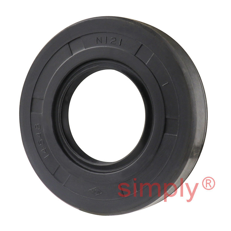 1x2.06x0.37 inch Nitrile Rubber Double Lip Rotary Shaft Oil Seal with Garter Spring R23 / TC Style