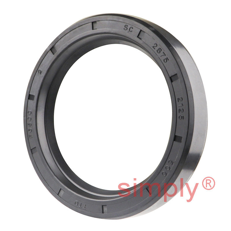 2.12x2.87x0.5 inch Nitrile Rubber Single Lip Rotary Shaft Oil Seal with Garter Spring R21 / SC