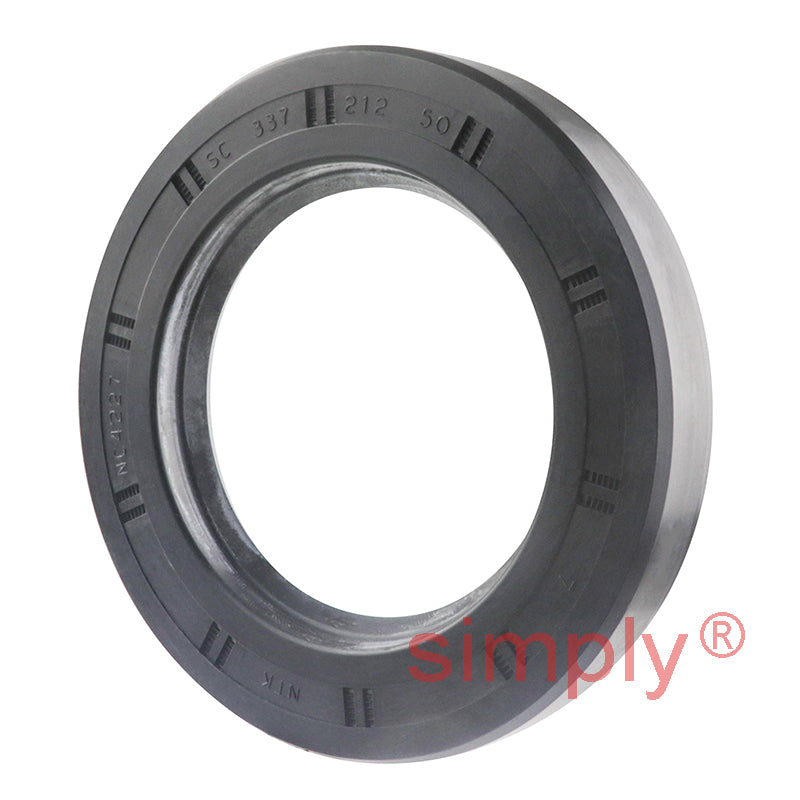 2.12x3.37x0.5 inch Nitrile Rubber Single Lip Rotary Shaft Oil Seal with Garter Spring R21 / SC Style