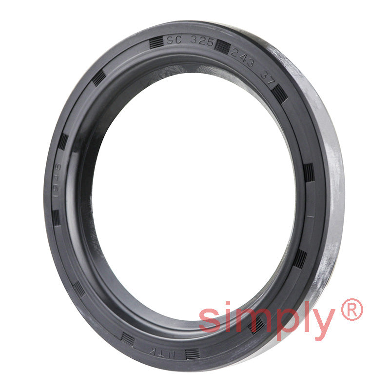 2.43x3.25x0.37 inch Nitrile Rubber Single Lip Rotary Shaft Oil Seal with Garter Spring R21 / SC