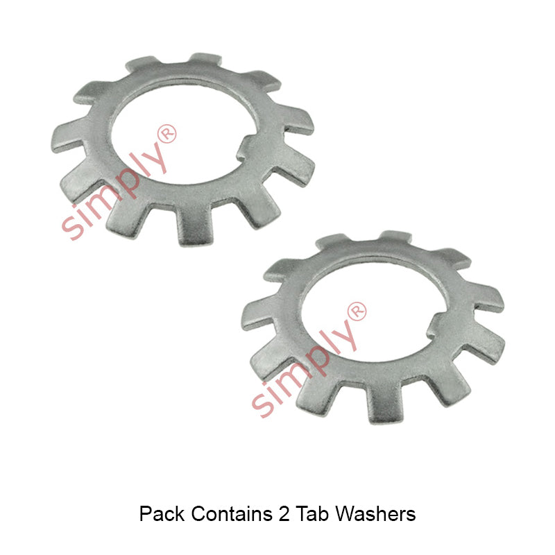 Pack of 2 - SSMB2 Stainless Steel Budget Locking Tab Washer 15mm bore