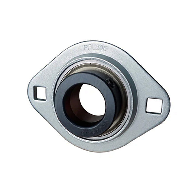SAPFL205-15 Oval 2 Bolt Pressed Steel Bearing Housing with 15/16 inch Collar Insert