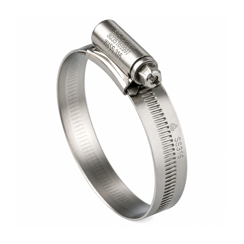 6SS316 316 Stainless Steel HNSS Original Jubilee Clip Adjustment Range 110mm-140mm Band Width 13mm