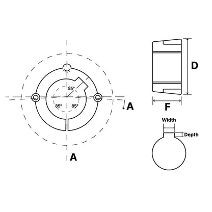 3535-1-1/2 Tapered Locking Bush with 1-1/2 inch Bore