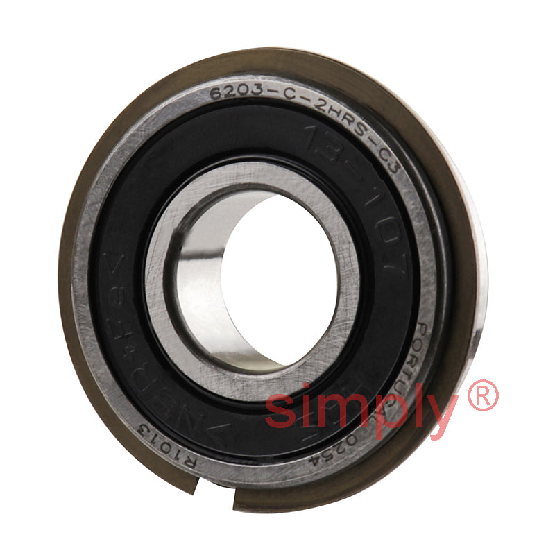 Major Branded 62032RSNR/C3 Rubber Sealed Snap Ring Deep Groove Ball Bearing 17x40x12mm 